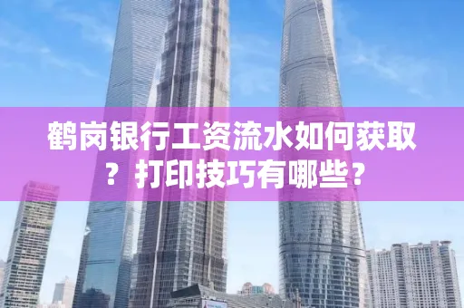 鹤岗银行工资流水如何获取?打印技巧有哪些?