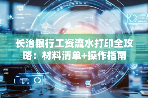长治银行工资流水打印全攻略:材料清单+操作指南