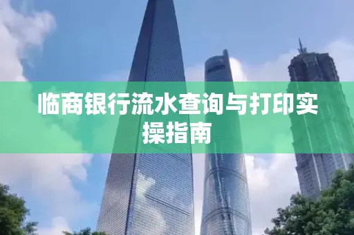 临商银行流水查询与打印实操指南