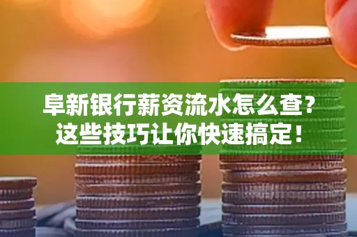 阜新银行薪资流水怎么查?这些技巧让你快速搞定! 阜新银行薪资流水怎么查?这些技巧让你快速搞定!