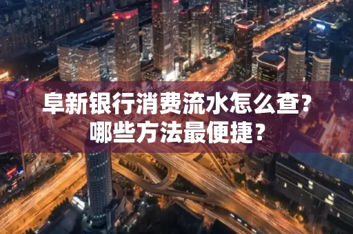 阜新银行消费流水怎么查?哪些方法最便捷?