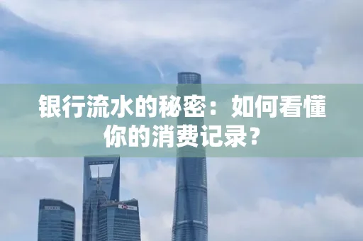 银行流水的秘密:如何看懂你的消费记录?