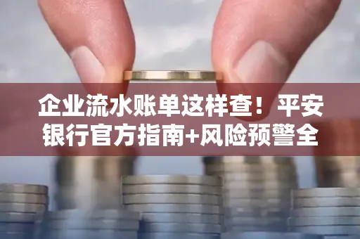 企业流水账单这样查！平安银行官方指南+风险预警全收录