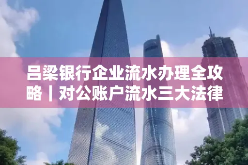 吕梁银行企业流水办理全攻略｜对公账户流水三大法律风险须警惕