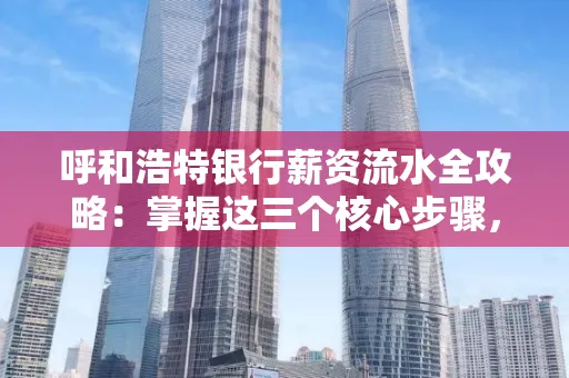呼和浩特银行薪资流水全攻略：掌握这三个核心步骤，贷款效率提升200%