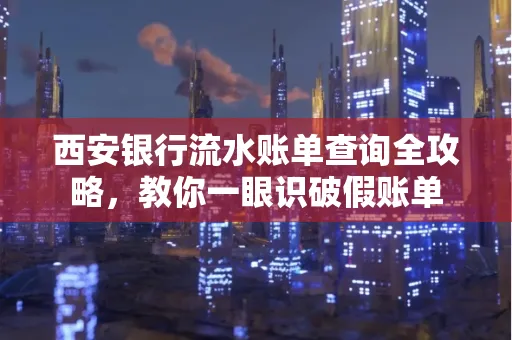 西安银行流水账单查询全攻略,教你一眼识破假账单