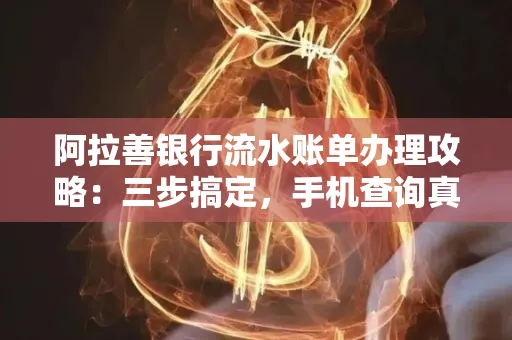 阿拉善银行流水账单办理攻略:三步搞定,手机查询真方便