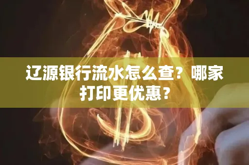辽源银行流水怎么查?哪家打印更优惠?