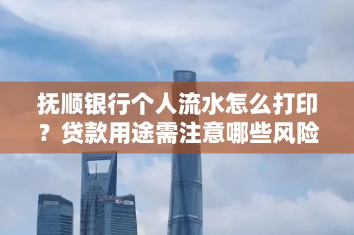 抚顺银行个人流水怎么打印?贷款用途需注意哪些风险?