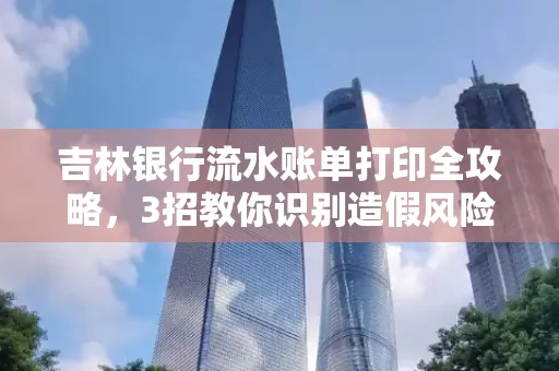 吉林银行流水账单打印全攻略,3招教你识别造假风险