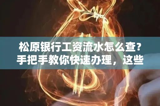 松原银行工资流水怎么查?手把手教你快速办理,这些材料必须准备好!