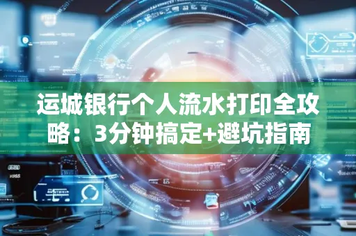 运城银行个人流水打印全攻略：3分钟搞定+避坑指南