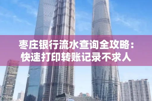 枣庄银行流水查询全攻略：快速打印转账记录不求人