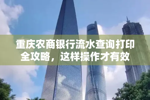 重庆农商银行流水查询打印全攻略，这样操作才有效